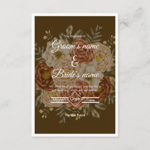 Rustikale Florale Eleganz Hochzeitseinladung Einladung