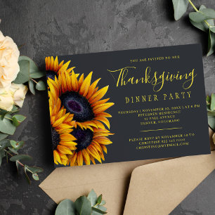 Rustikale, florale Erntedank-Dinner Party Einladung