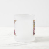 Rustikale, florale große Monogramm K Mattglastasse (Mittel)