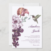 Rustikale florale Hochzeit Einladung (Vorderseite)