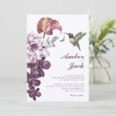 Rustikale florale Hochzeit Einladung (Stehend Vorderseite)