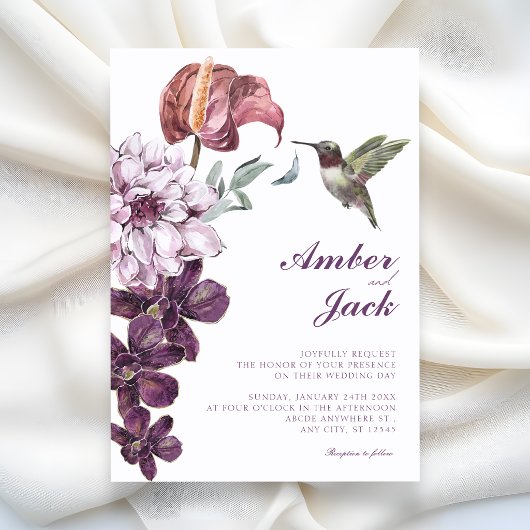 Rustikale florale Hochzeit Einladung