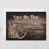 Rustikale Florale Hochzeit Save The Date (Vorderseite)