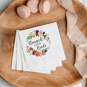 Rustikale Florale Hochzeitsbrunch mit der Braut Serviette