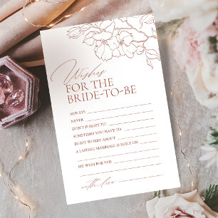 Rustikale Florale Hochzeitsrat und Wünsche Karte