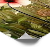 Rustikale Florale Landhochzeitsbestuhlung Poster (Ecke)
