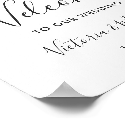 Rustikale, florale Laternenpfeife Begrüßung Poster (Ecke)