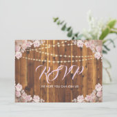 Rustikale, florale Lichtgestelle aus Holz, UAWG-An Einladung (Stehend Vorderseite)