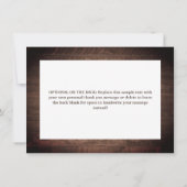 Rustikale florale Mason Jar Lights Hochzeit Vielen Dankeskarte (Rückseite)