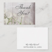 Rustikale florale Moderne Danke Note Card Mitteilungskarte (Vorne/Hinten)