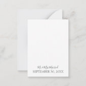 Rustikale florale Moderne Danke Note Card V2 Mitteilungskarte (Rückseite)