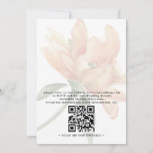 Rustikale Florale Neutrale Budget QR-Code-Hochzeit Einladung (Rückseite)