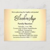 Rustikale, florale Save the Date Wiedersehen Ankündigungspostkarte (Rückseite)