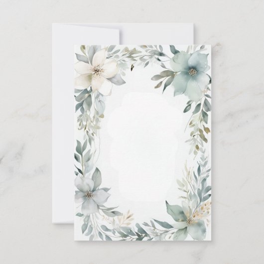 Rustikale, florale und Minimalistische Save the Da Date (Rückseite)