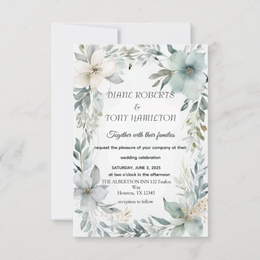 Rustikale, florale und Minimalistische Save the Da Save The Date (Vorderseite)