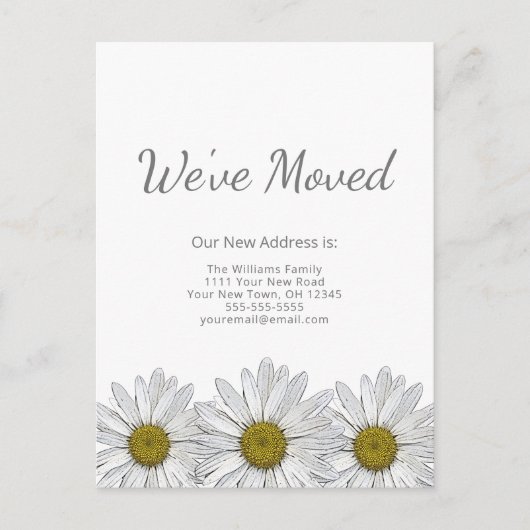 Rustikale, florale Weißtöpfe Moderne Ankündigungspostkarte (Vorderseite)