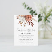 Rustikale Florals glücklich je nach Party Hochzeit Einladung (Stehend Vorderseite)