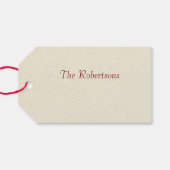 Rustikale Florals Holiday Generic Custom Message Geschenkanhänger (Rückseite Horizontal)