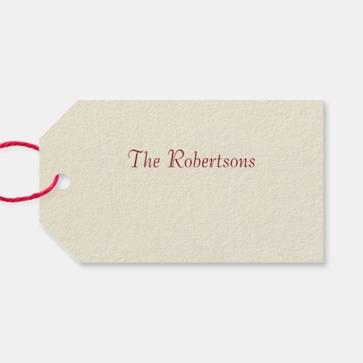 Rustikale Florals Holiday Generic Custom Message Geschenkanhänger (Rückseite Horizontal)