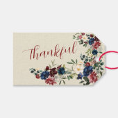 Rustikale Florals Holiday Generic Custom Message Geschenkanhänger (Vorderseite (Horizontal))