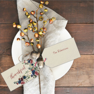 Rustikale Florals Holiday Generic Custom Message Geschenkanhänger