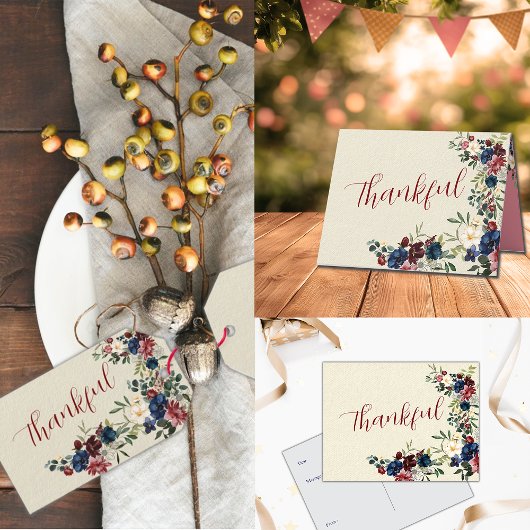 Rustikale Florals Holiday Generic Custom Message Geschenkanhänger
