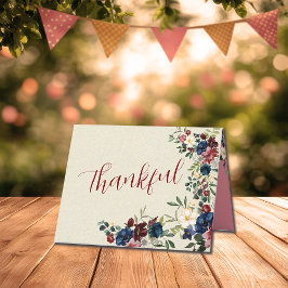 Rustikale Florals Holiday Generic Custom Message Karte