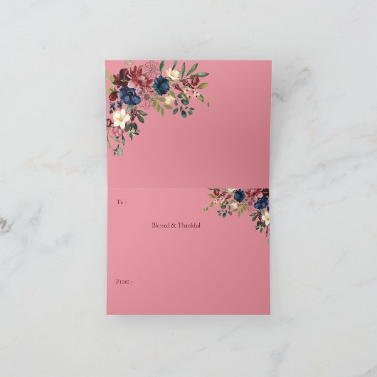 Rustikale Florals Holiday Generic Custom Message Karte