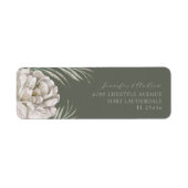 Rustikale, florengrüne Rücksendeadresse (Vorne)