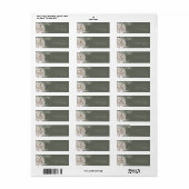 Rustikale, florengrüne Rücksendeadresse (Vorne)