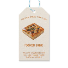 Rustikale Focaccia-Brot-Bäckerei-Produktetiketten