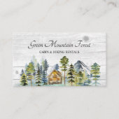 Rustikale Foggy Forest Mountain Cabin Visitenkarte (Vorderseite)