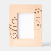 Rustikale Foliage Blätter Botanisches Foto Geätzte Rahmen (Vorderseite)