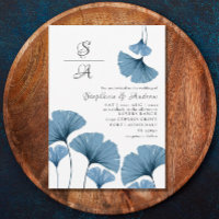 Rustikale Foliage Blue & White Gingko Wedding