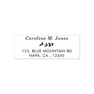 Rustikale Foliage Chic Rücksendeadresse Gummi Brie Permastempel