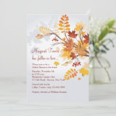 Rustikale Foliage Einladung (Stehend Vorderseite)