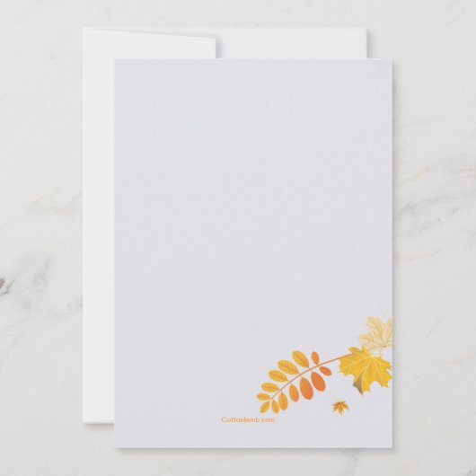 Rustikale Foliage Einladung (Rückseite)