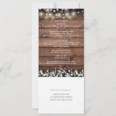 Rustikale Foliage Mason Jars auf einer Hochzeit Einladung (Rückseite)