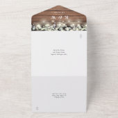 Rustikale Foliage Mason Jars Lights Monogram Weddi All In One Einladung (Außenbereich)