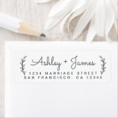 Rustikale Foliage Script-Namen geben das Adressenl (Insitu)