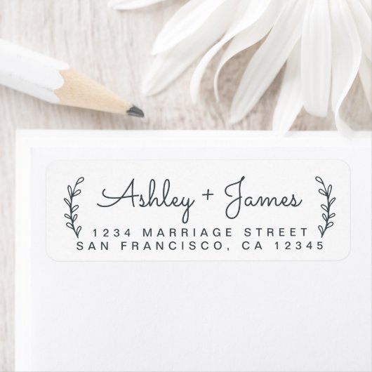 Rustikale Foliage Script-Namen geben das Adressenl (Insitu)