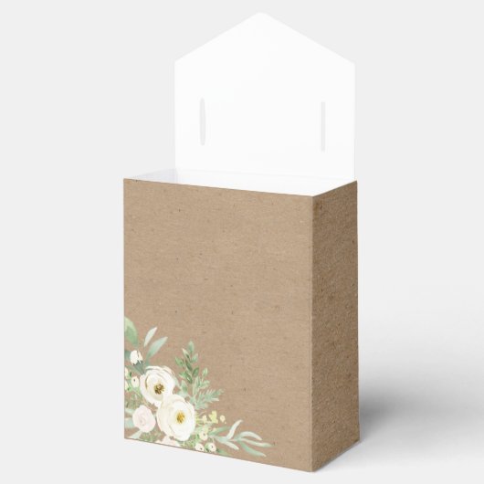 Rustikale Foliage und White Baby Dusche Gevor Box Geschenkschachtel (Geöffnet)