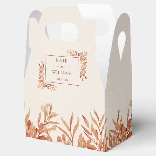 Rustikale Folien Herbst-Hochzeit im Herbst Geschenkschachtel (Geöffnet)