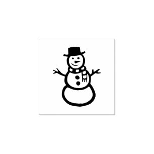 Rustikale Folklorekunst Schneemann Weihnachten Win Gummistempel
