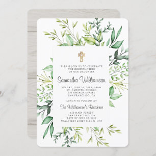 Rustikale Folterkreuzbestätigung Einladung