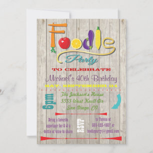 Rustikale Foodie-Party-Einladungen Einladung