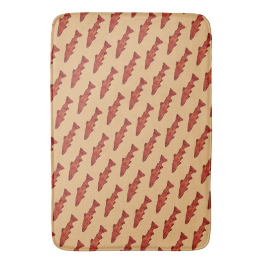 Rustikale Forelle Badematte (Vorderseite Vertikal)