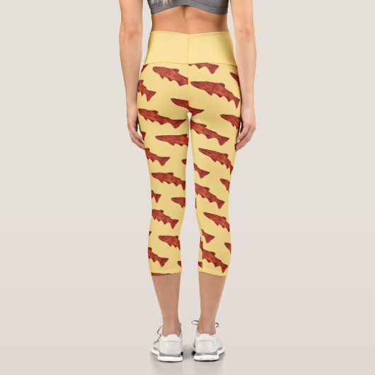 Rustikale Forelle Capri Leggings (Rückseite)