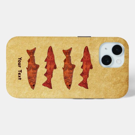 Rustikale Forelle Case-Mate iPhone Hülle (Rückseite (Horizontal))