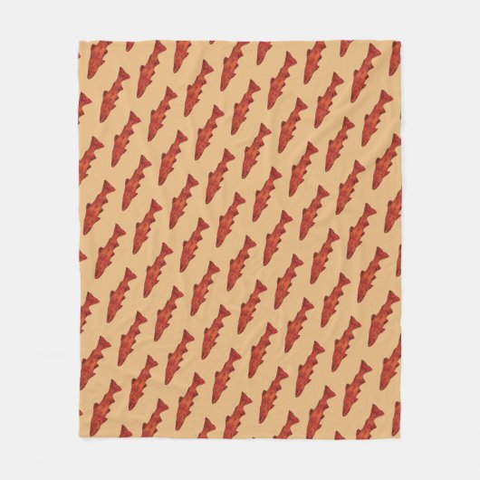 Rustikale Forelle Fleecedecke (Vorderseite)